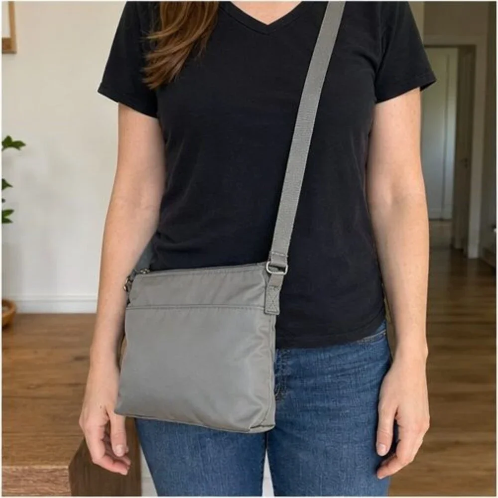 Stone Nylon Crossbody Bag
